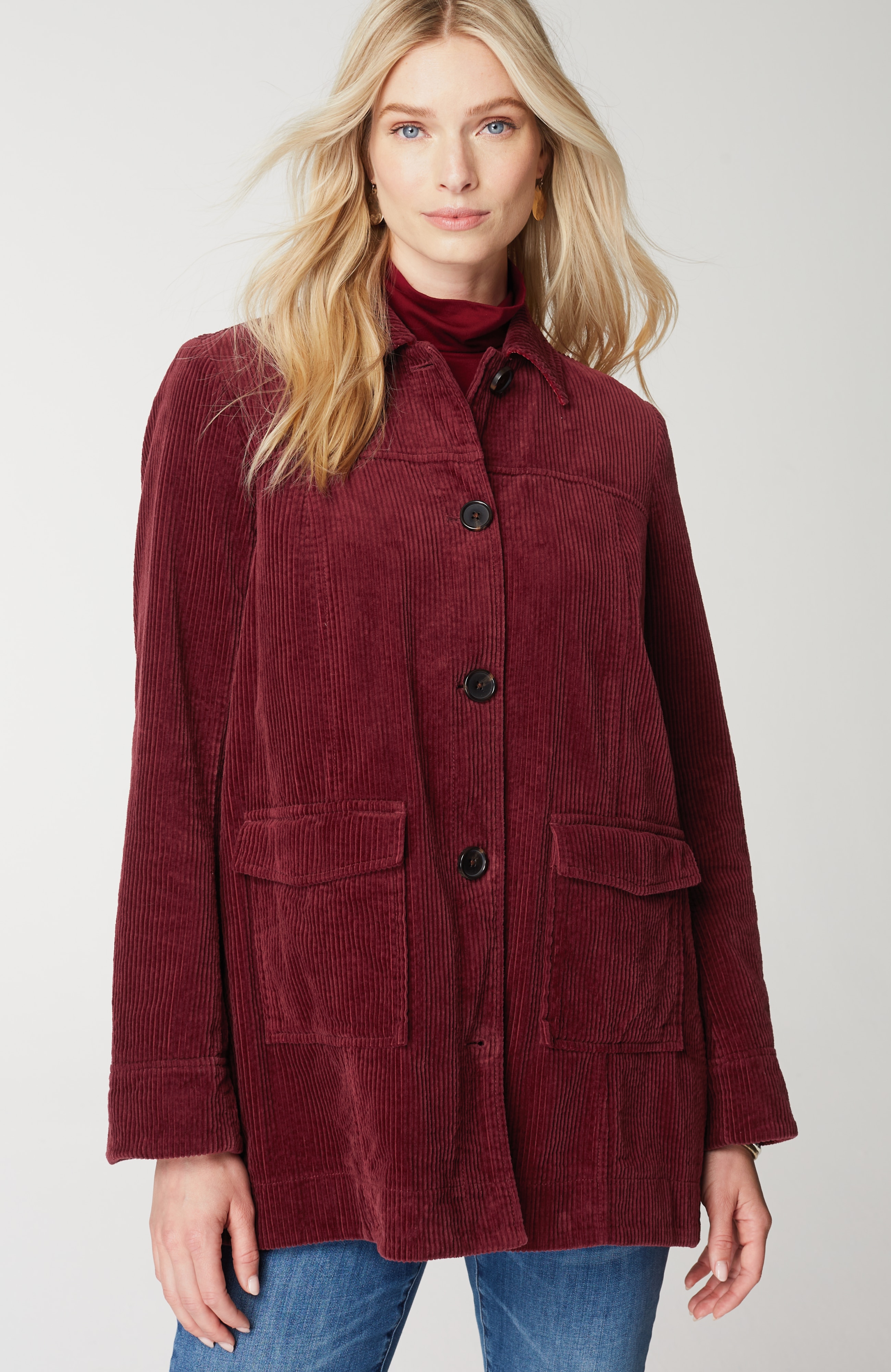 Tumbled-Cord Coat