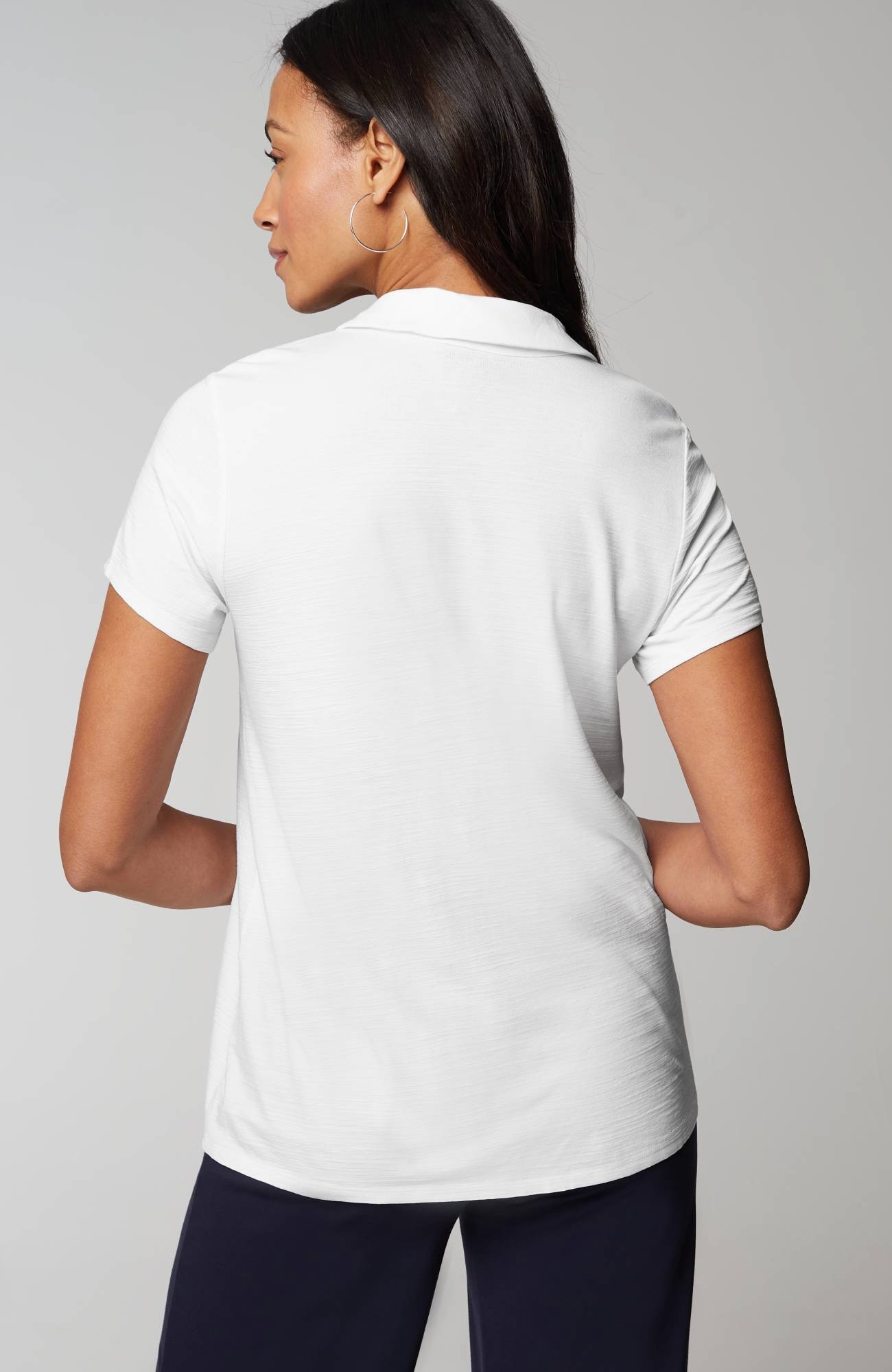 Wearever Slub-Knit Polo Top
