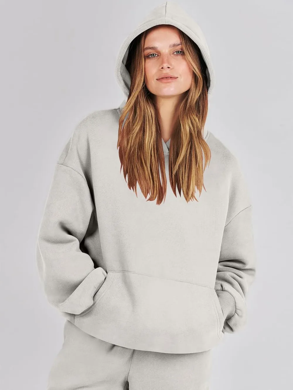 (Clearance Sale $1.99⚡) 2024 Women's Fall Oversized Casual Hoodie Two Piece Sweatshirt Jogging Pants Sweatshirt Set
