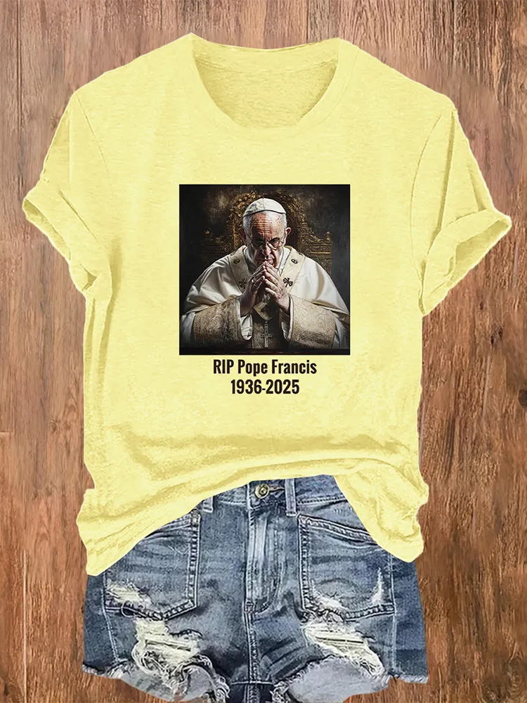 Women's Rip 1936-2025 Print Short Sleeve Round Neck Cotton T-Shirt