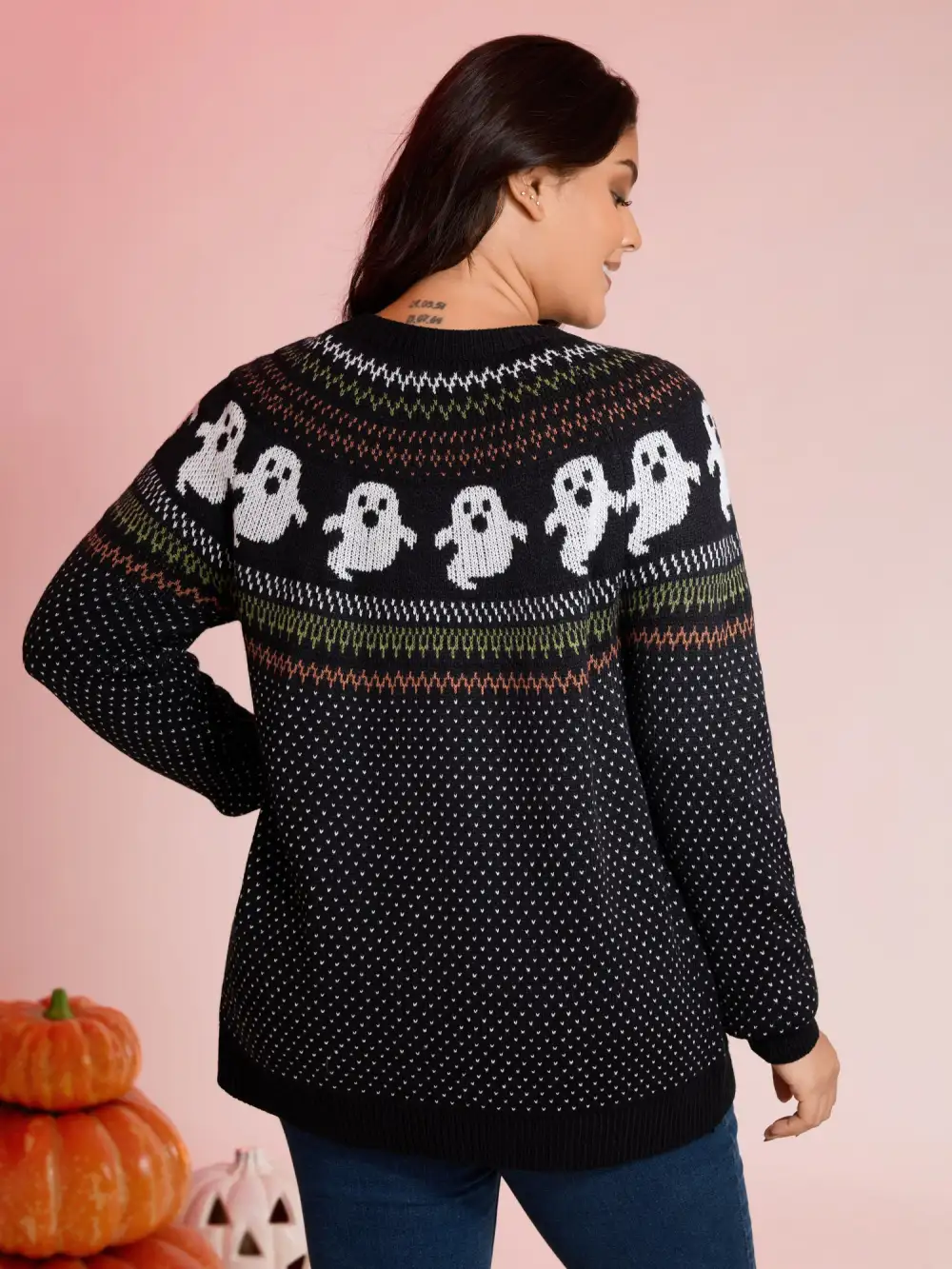 Halloween Fair Isle Jacquard Pullover