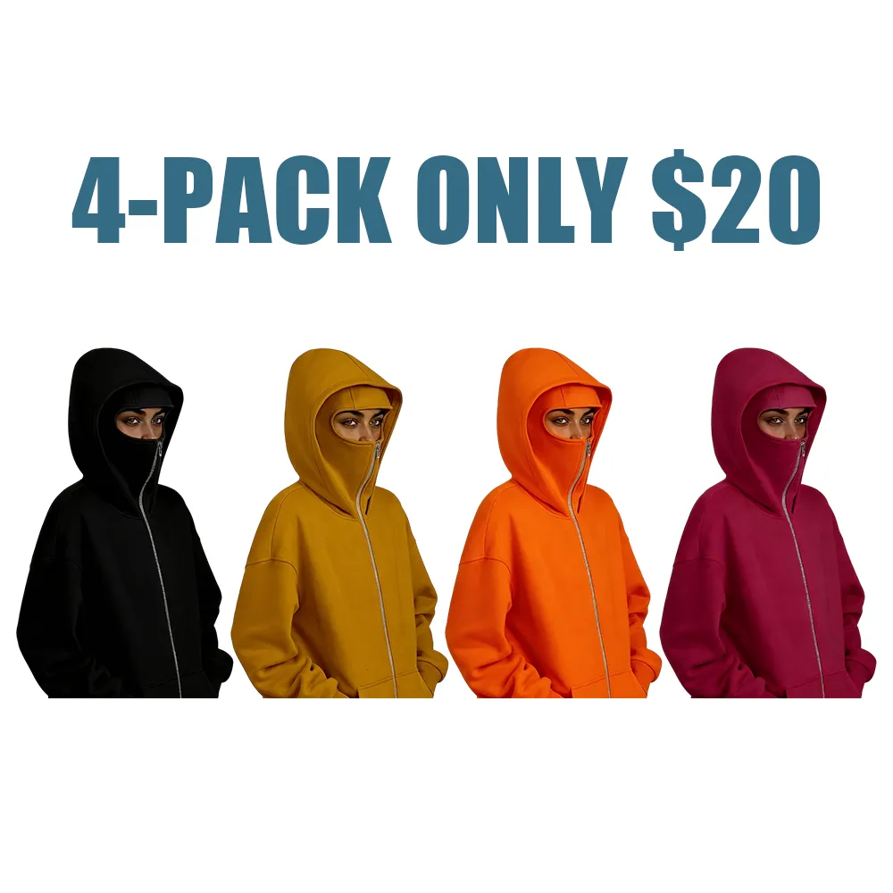 Women's Hooded Sweatshirt - With Full Face Mask