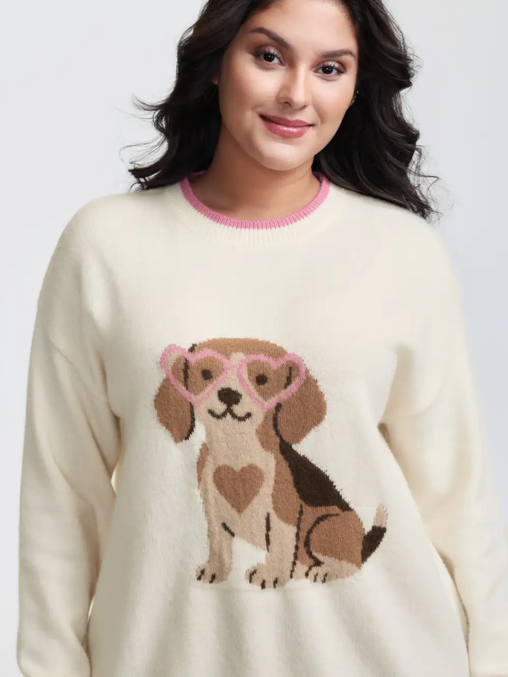 Cute Pet Pattern Jacquard Pullover