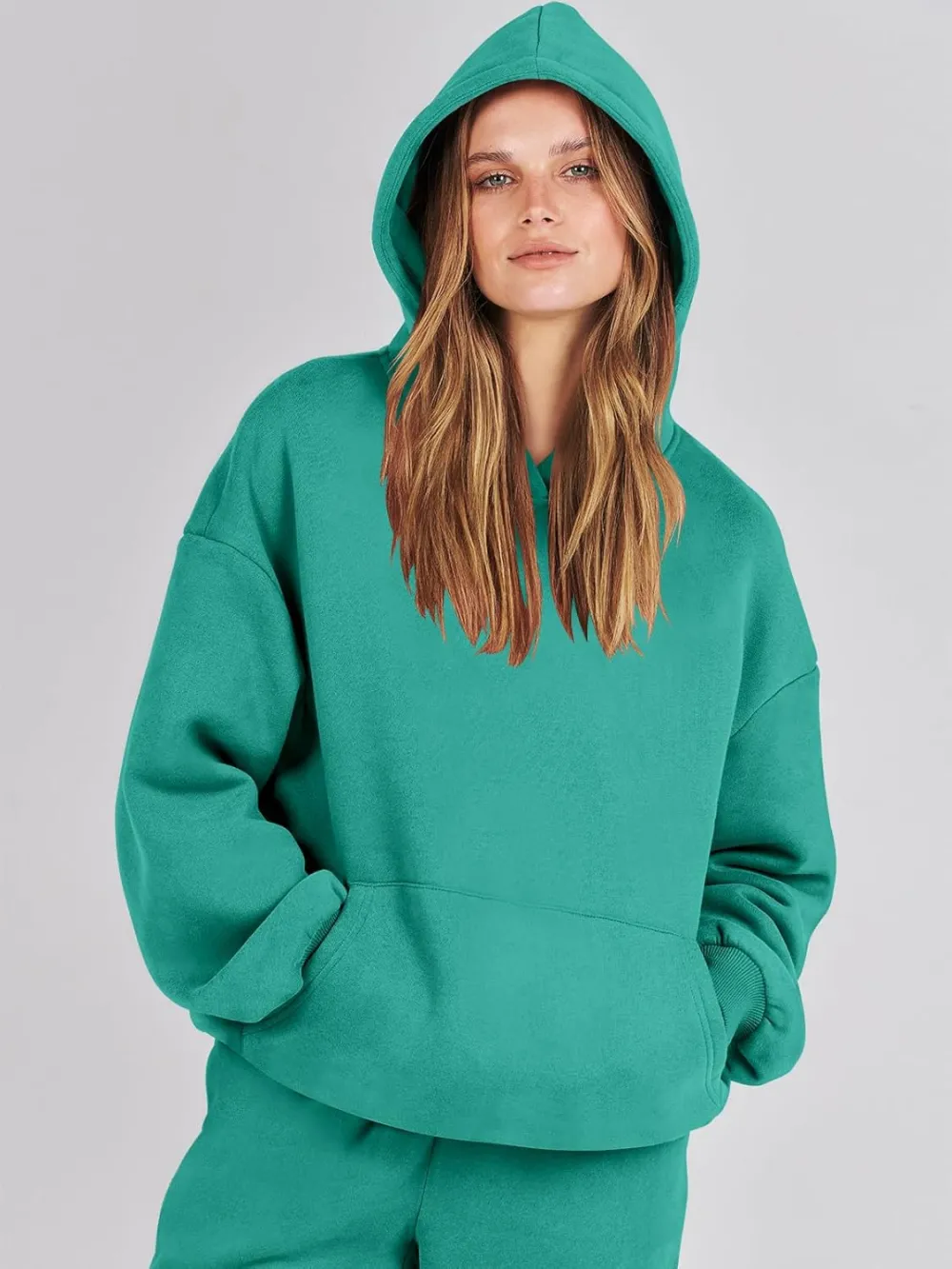 (Clearance Sale $1.99⚡) 2024 Women's Fall Oversized Casual Hoodie Two Piece Sweatshirt Jogging Pants Sweatshirt Set