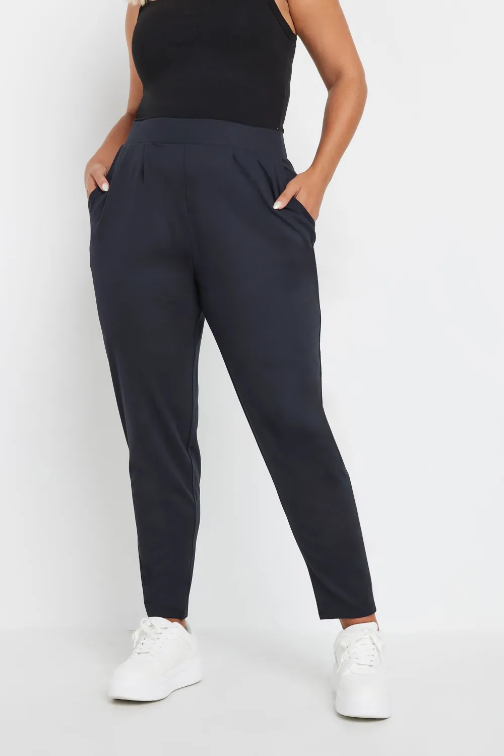 YOURS Curve Navy Blue Stretch Joggers