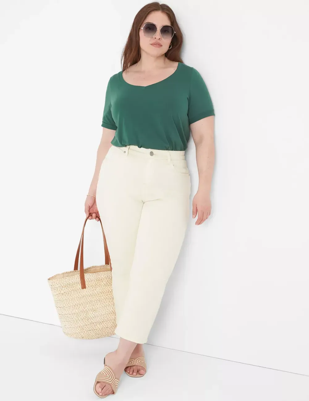 Modern Perfect Sleeve V-Neck Tee