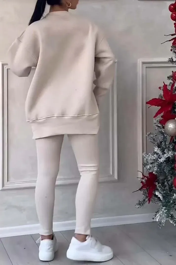 Women's split irregular hoodie two-piece set