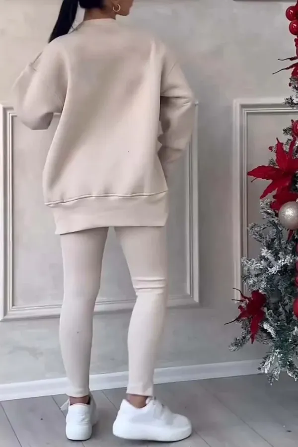 Women's split irregular hoodie two-piece set