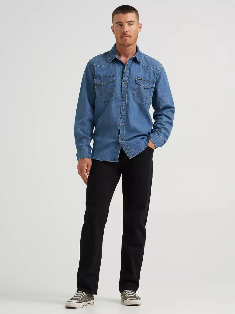 WRANGLER FIVE STAR PREMIUM DENIM FLEX FOR COMFORT RELAXED FIT JEAN IN STONE