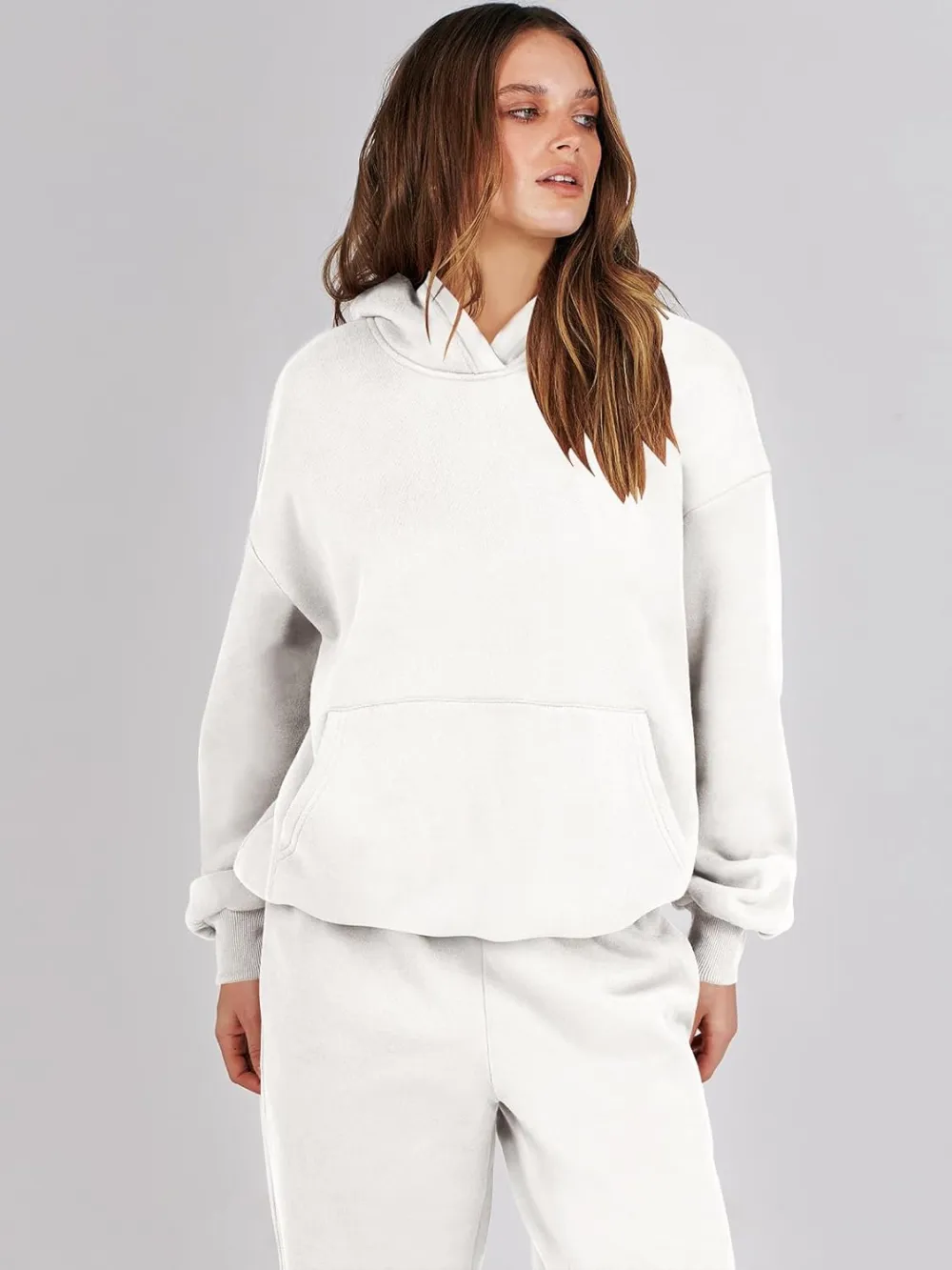 (Clearance Sale $1.99⚡) 2024 Women's Fall Oversized Casual Hoodie Two Piece Sweatshirt Jogging Pants Sweatshirt Set