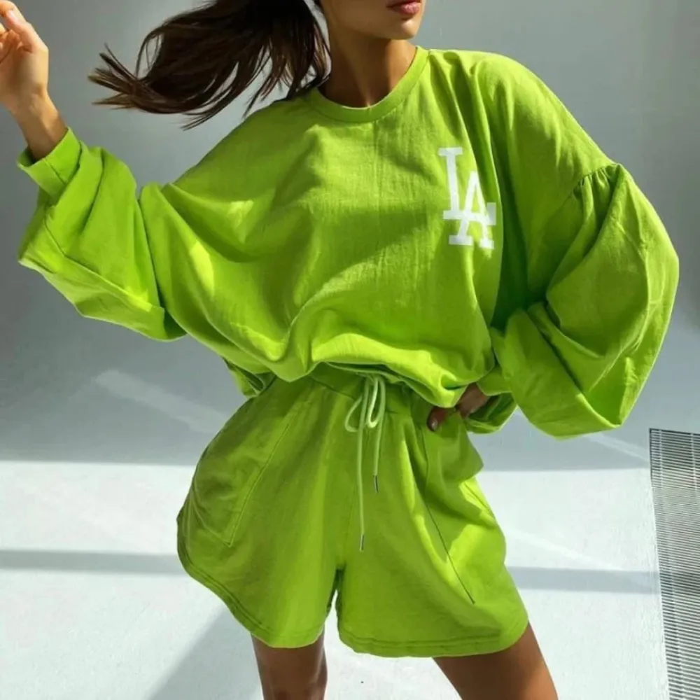 Fashion casual sports printing suit