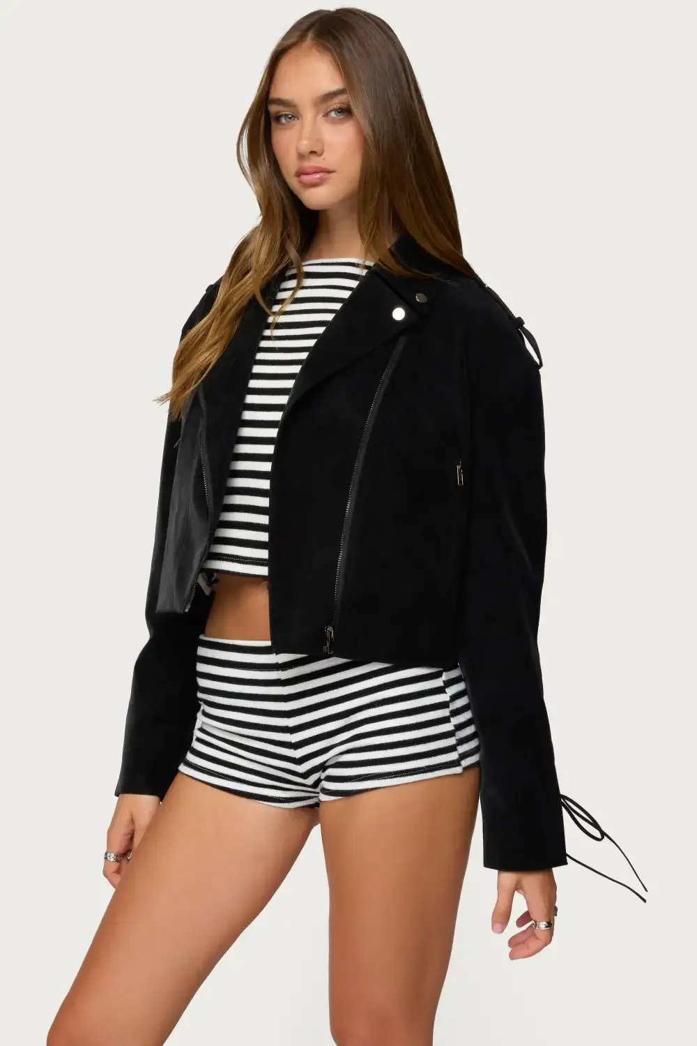 Ryder Faux Suede Biker Jacket