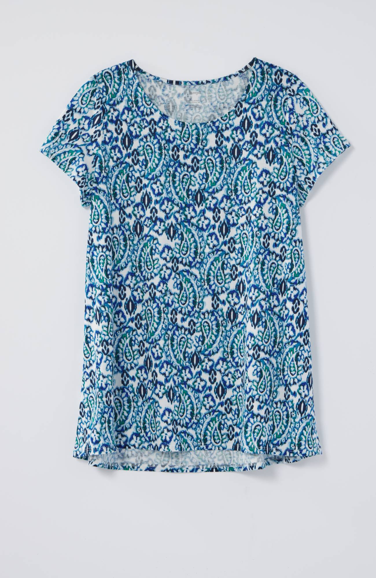 pure jill scoop-neck elliptical tee