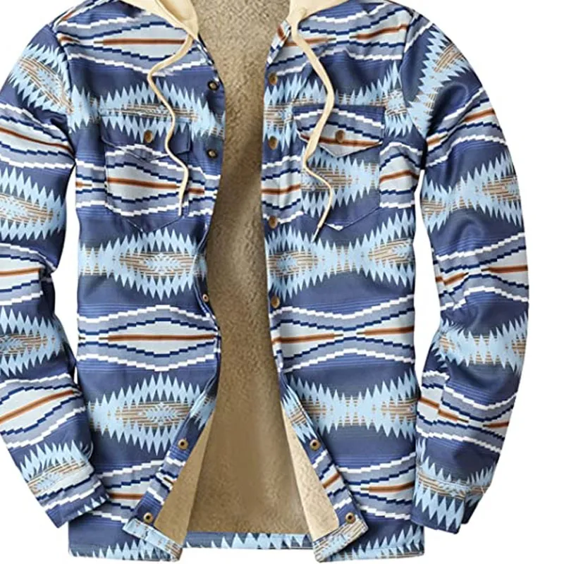 Mens Vintage Graphic Fleece Jacket