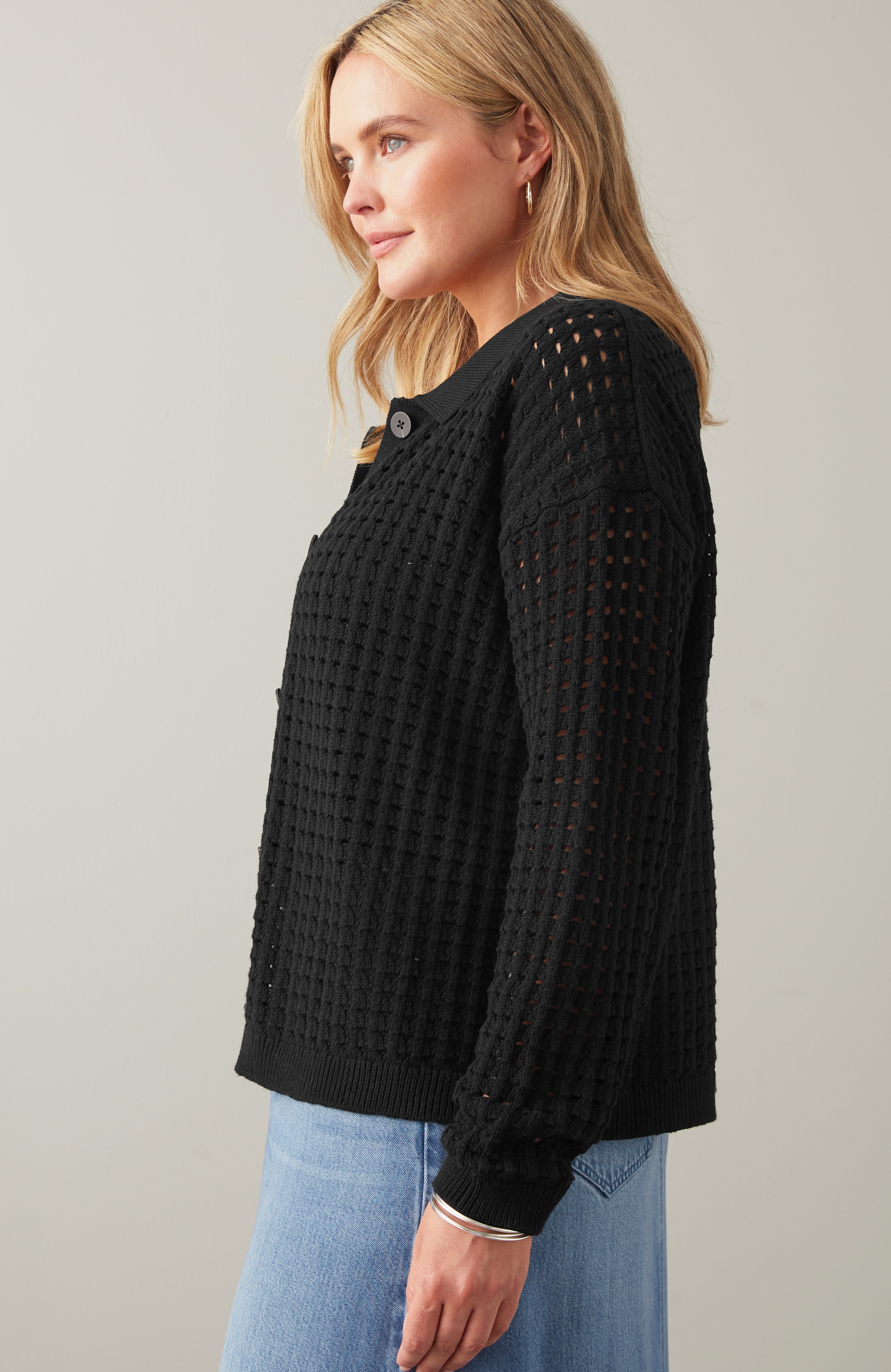 Open-Texture Cardi