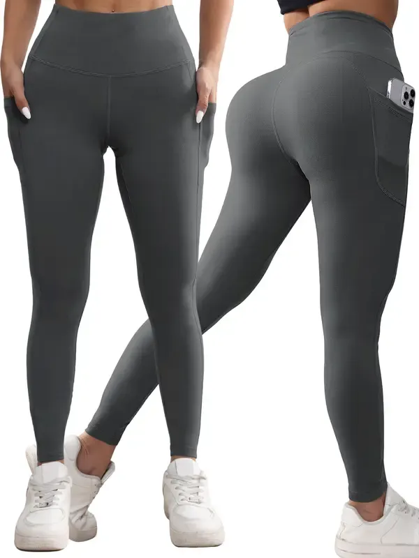 Women's Athletic Yoga Leggings – High Waist, Pockets, Multi-Pack Options