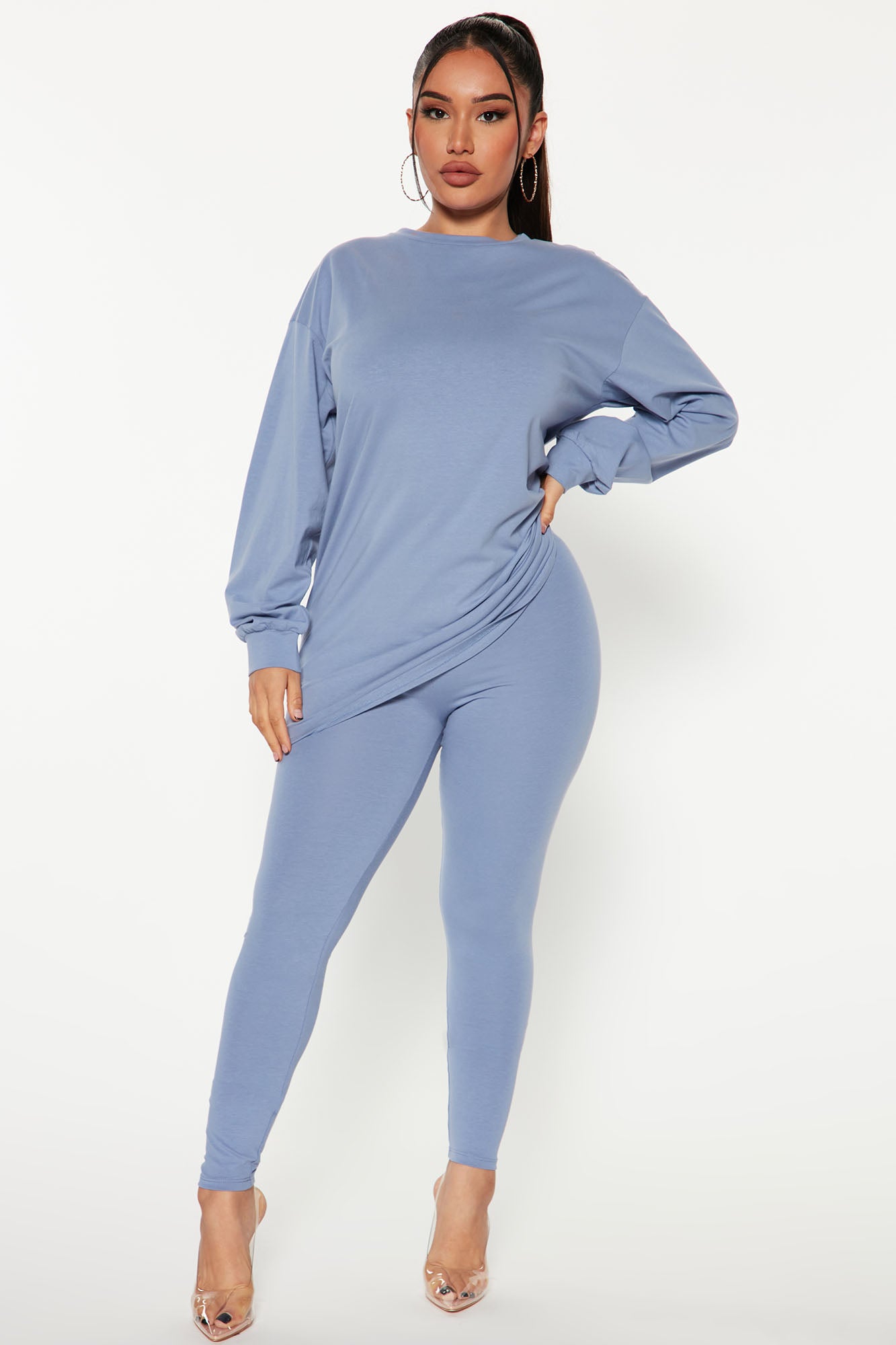Paparazzi Legging Set - Dusty Blue