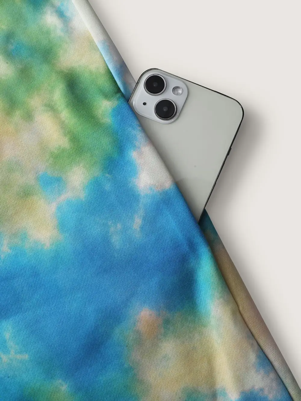 Tie-Dye Pockets Hooded Knee Dress