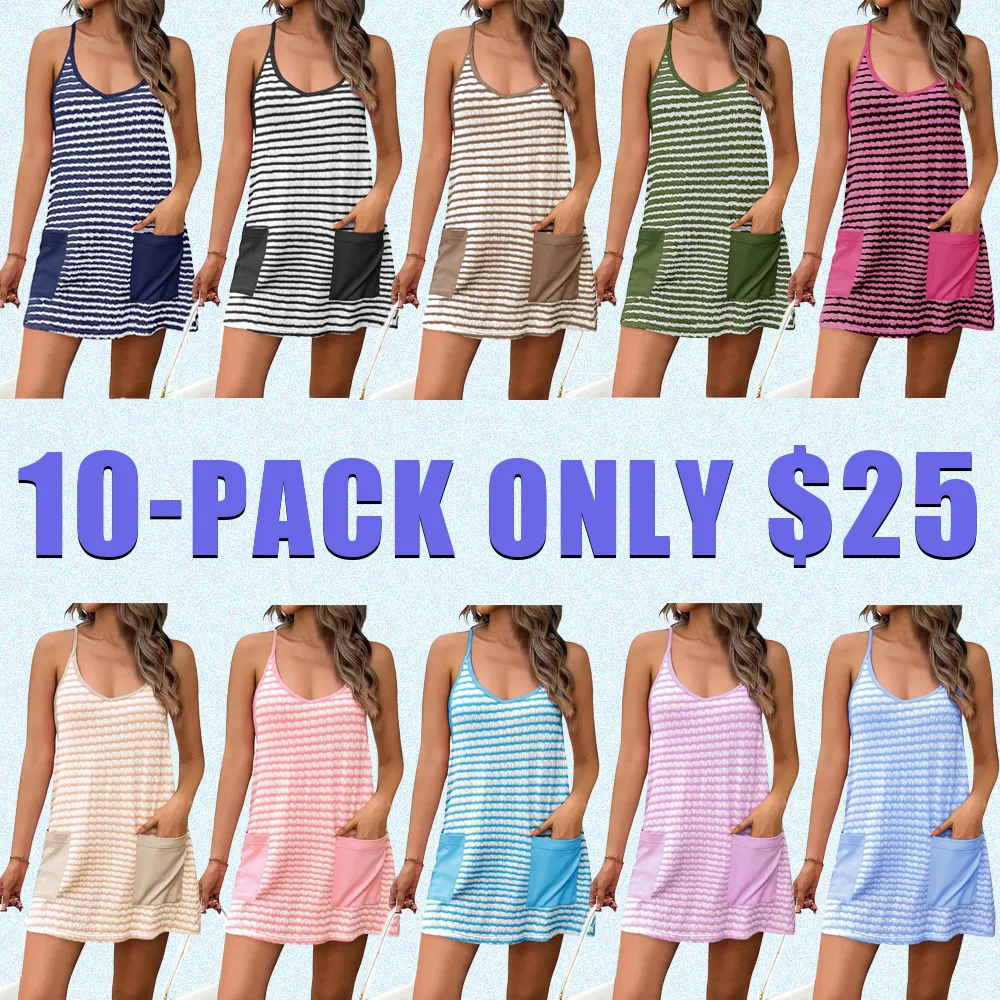 Women’s Mini Romper Dress – Built-In Shorts, Summer Outfit