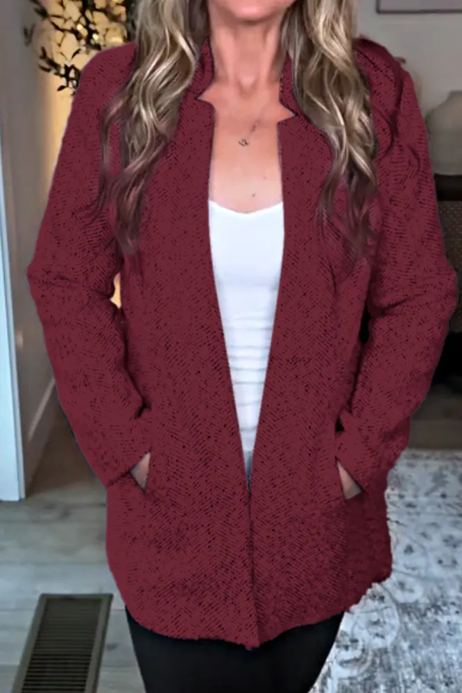 Women's solid color casual jacket