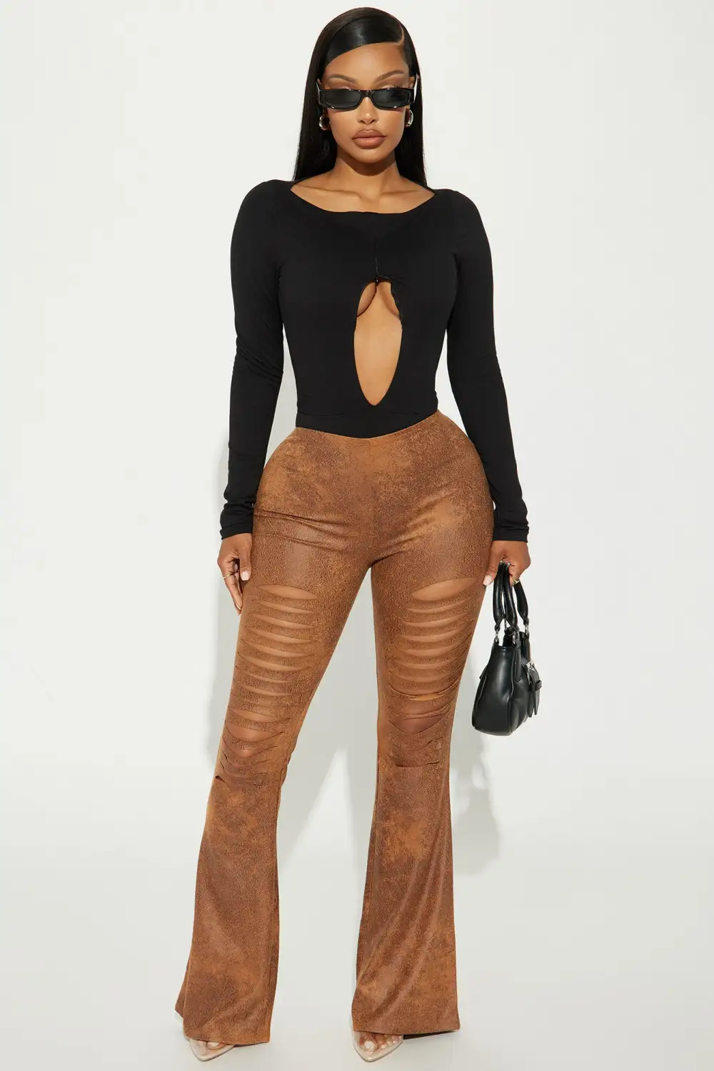 It Only Gets Better Zipper Bodysuit - Black
