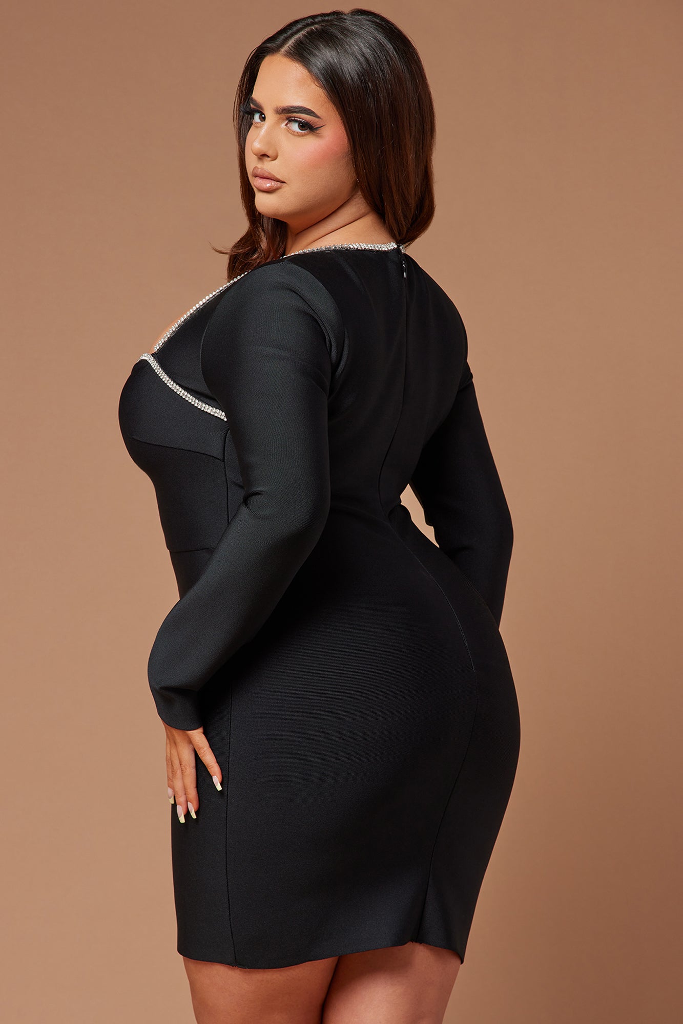 London Lights Bandage Mini Dress - Black
