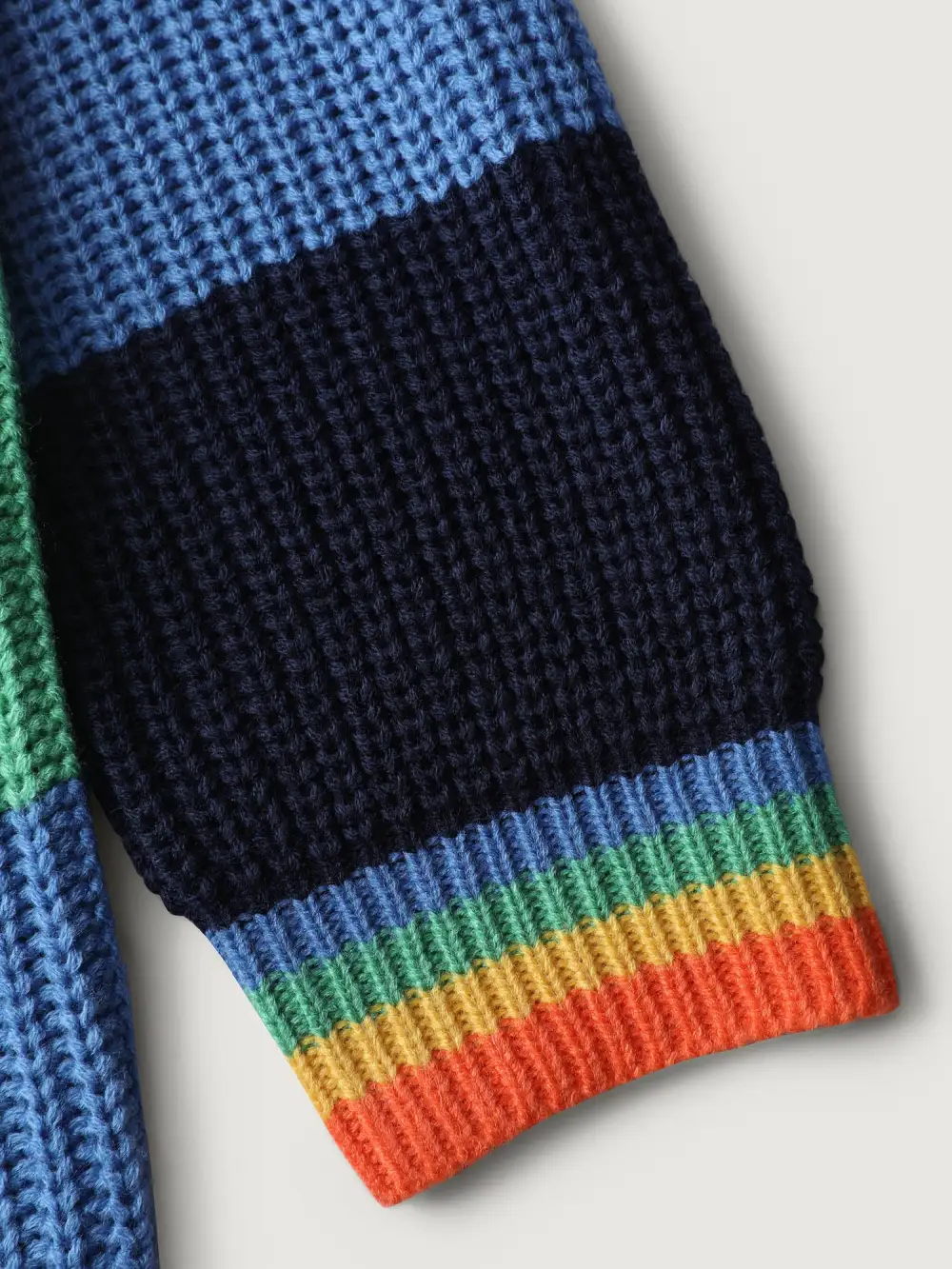 Vibrant Color Stripes Round Neck Pullover