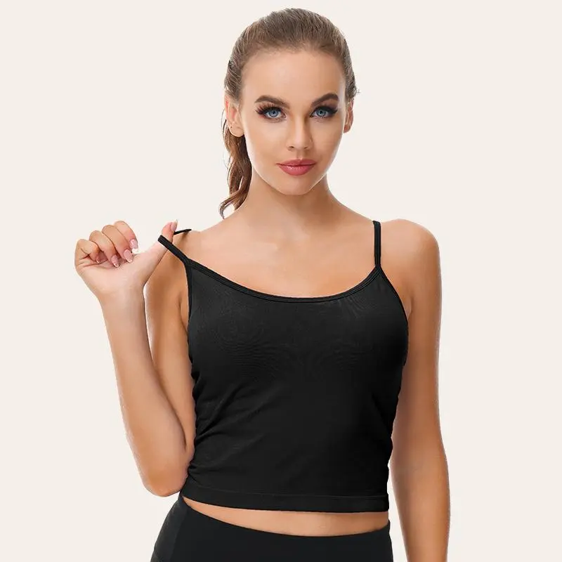 Women's Sport Camisole Removeble Pad Adjustable Strap Yoga Bra
