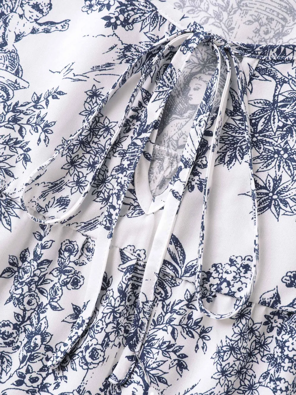 Artistic Print A-Line Blouse