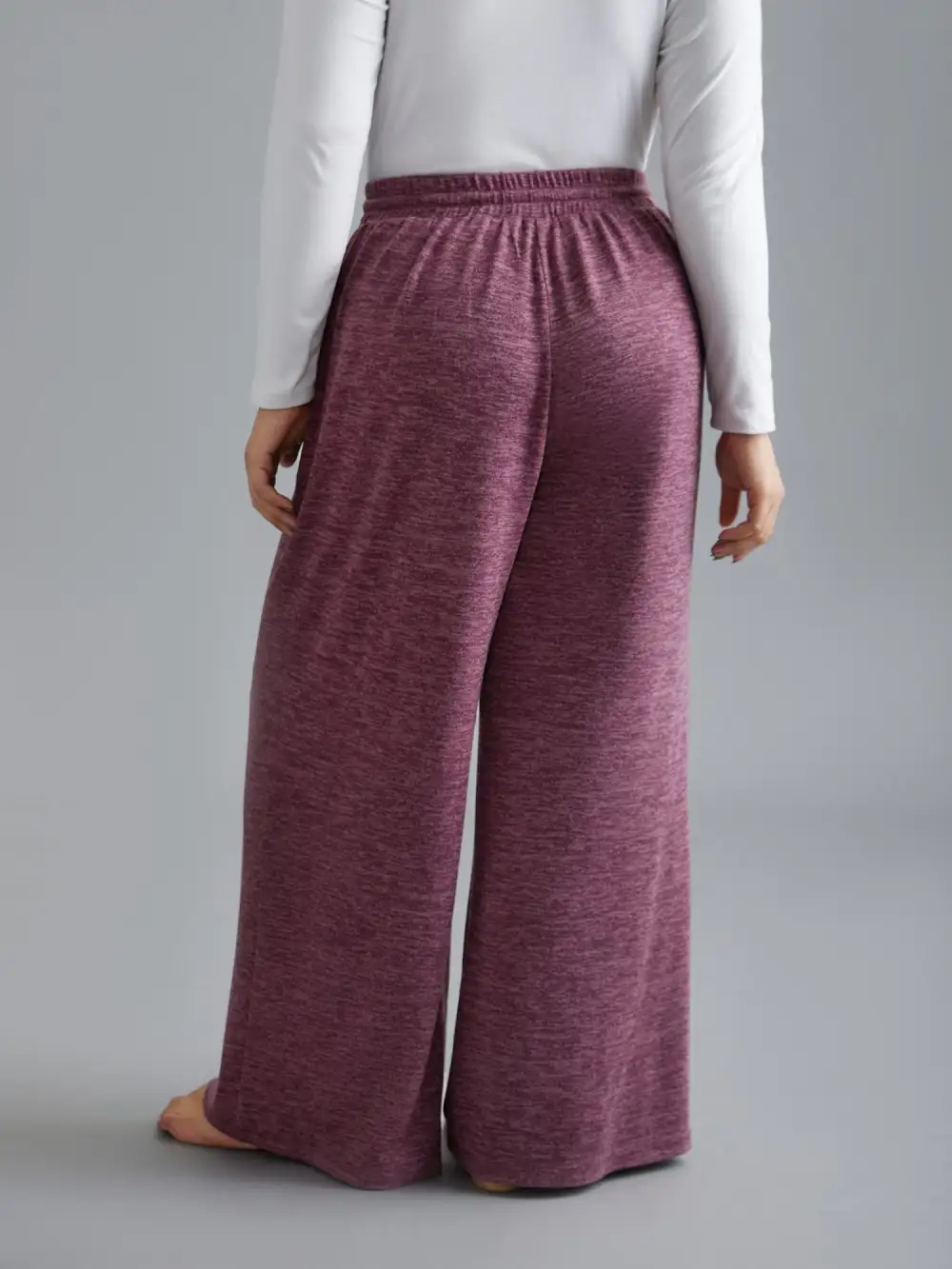 Heather Drawstring Loose Lounge Bottoms