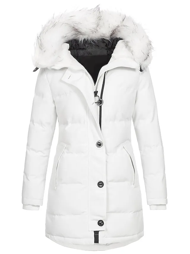 Women's Puffer Winter Coat Hoodie Jacket Outdoor Daily WorkWear