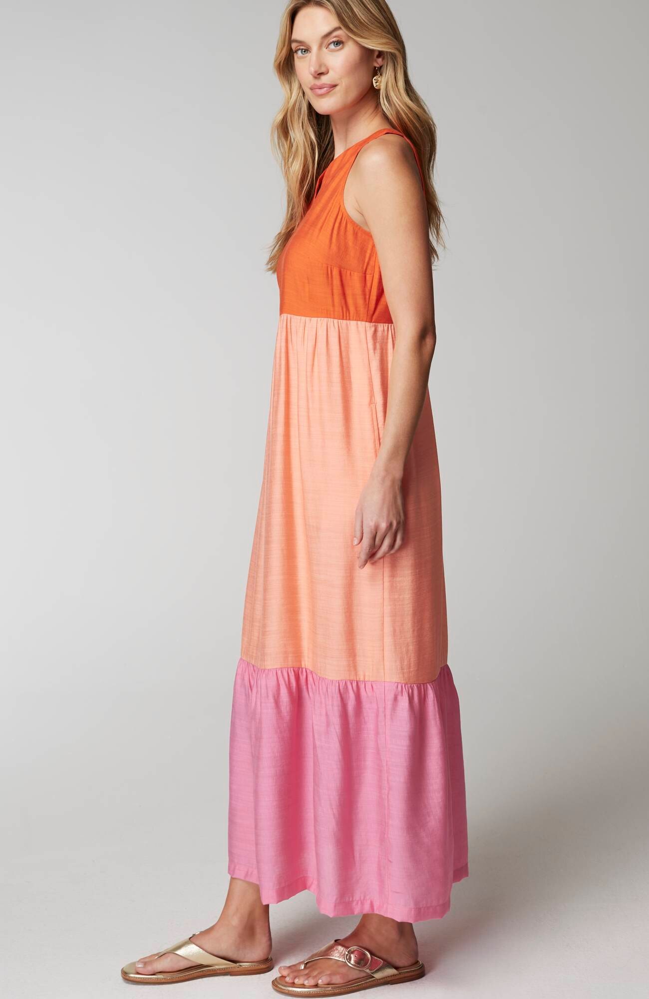 Color-Block Maxi Dress