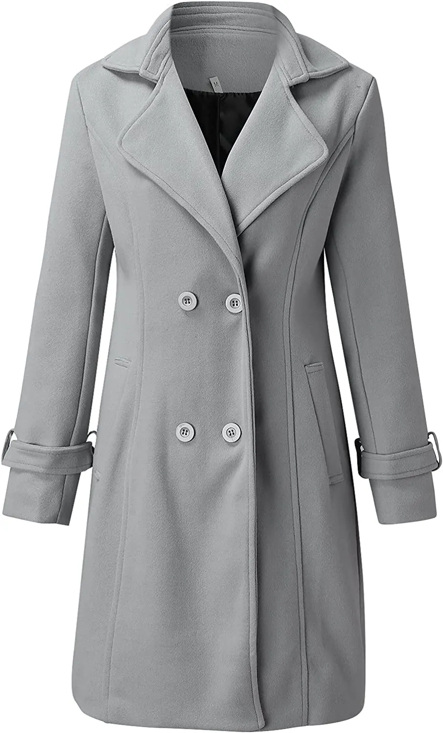 Xiloccer Womens Long Trench Coat Windbreaker Jacket Lightweight Long Outerwear Warm Jacket Women's Plus Size Trench Coat