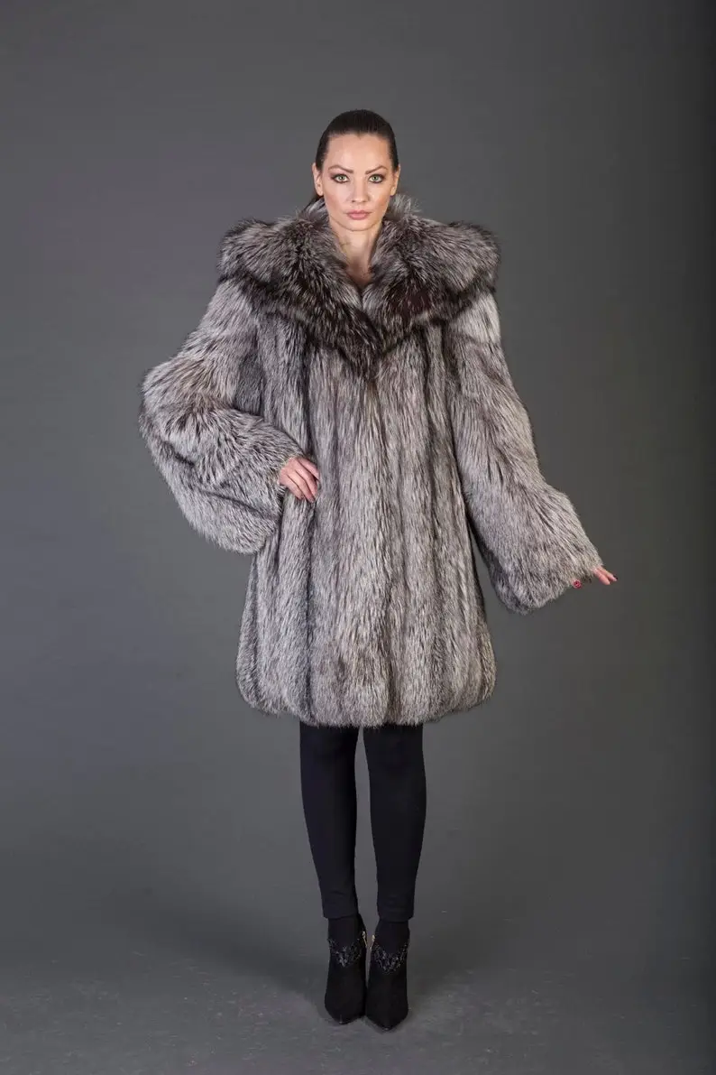 Silver Fox Fur coat