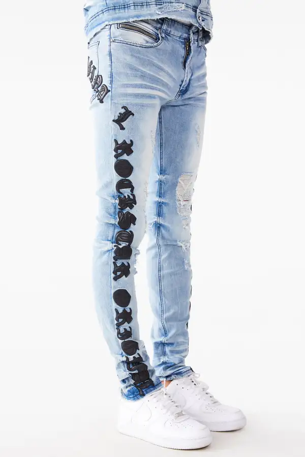 Jones Emroidered Jean- Blue