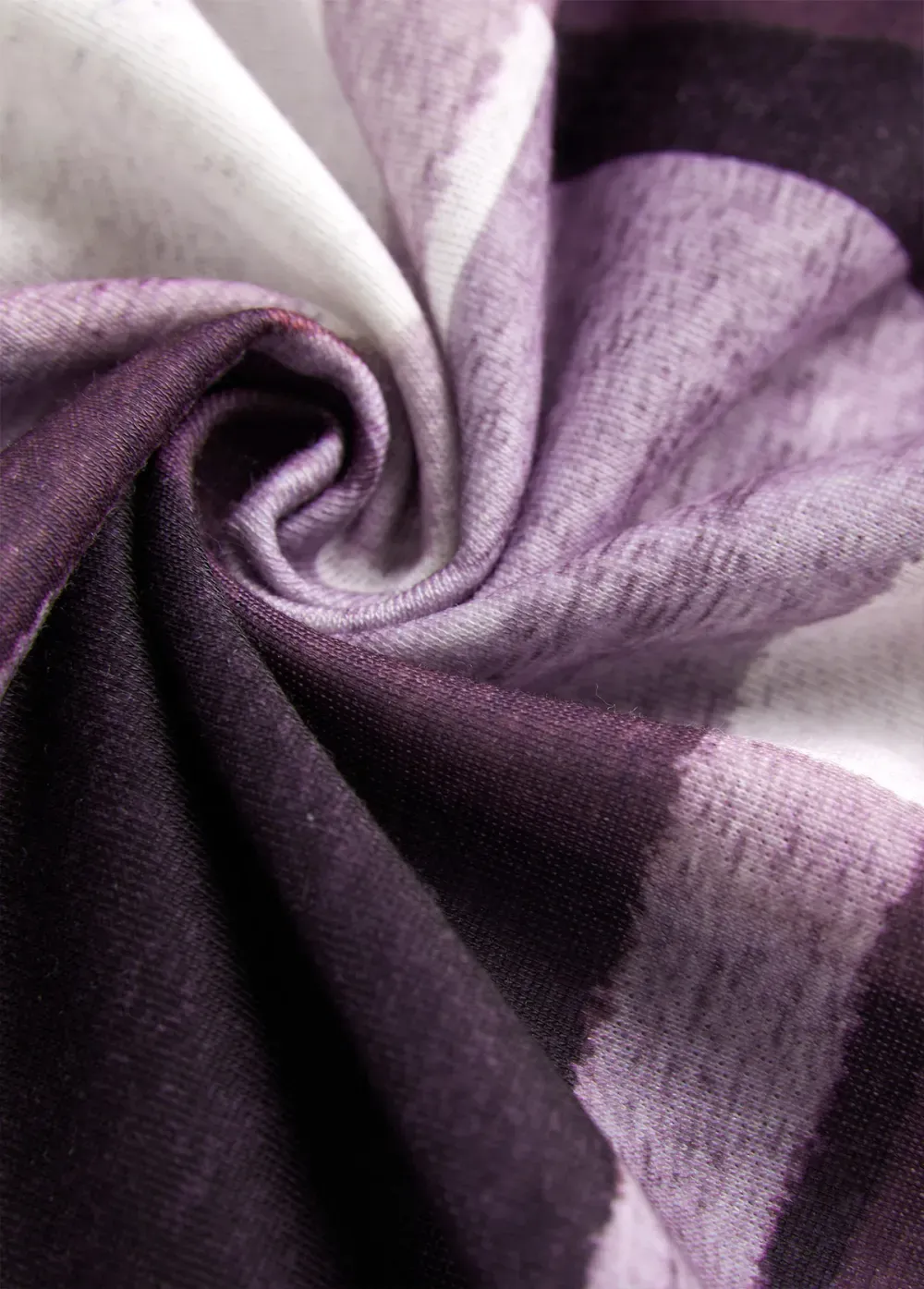 Purple Zipper Plaid Long Sleeve Stand Collar Jacket