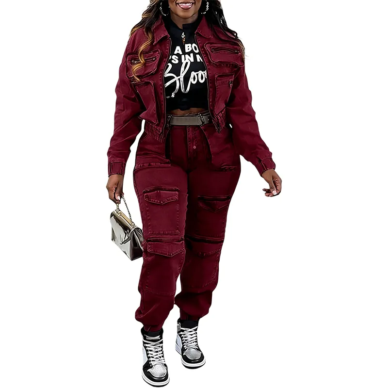 Women's 2-Piece Washed Denim Set