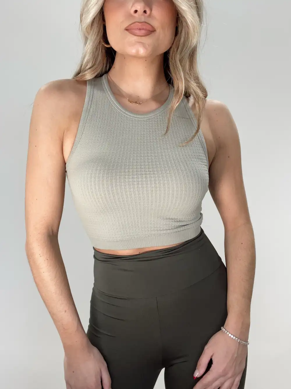 Waffle Crop Tank