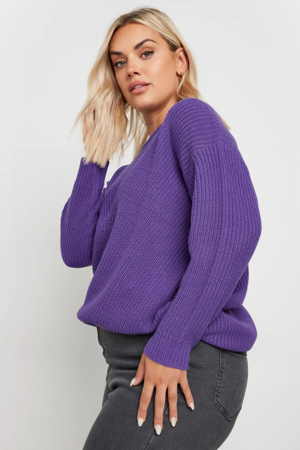 YOURS Curve Pink Essential Knitted Jumper