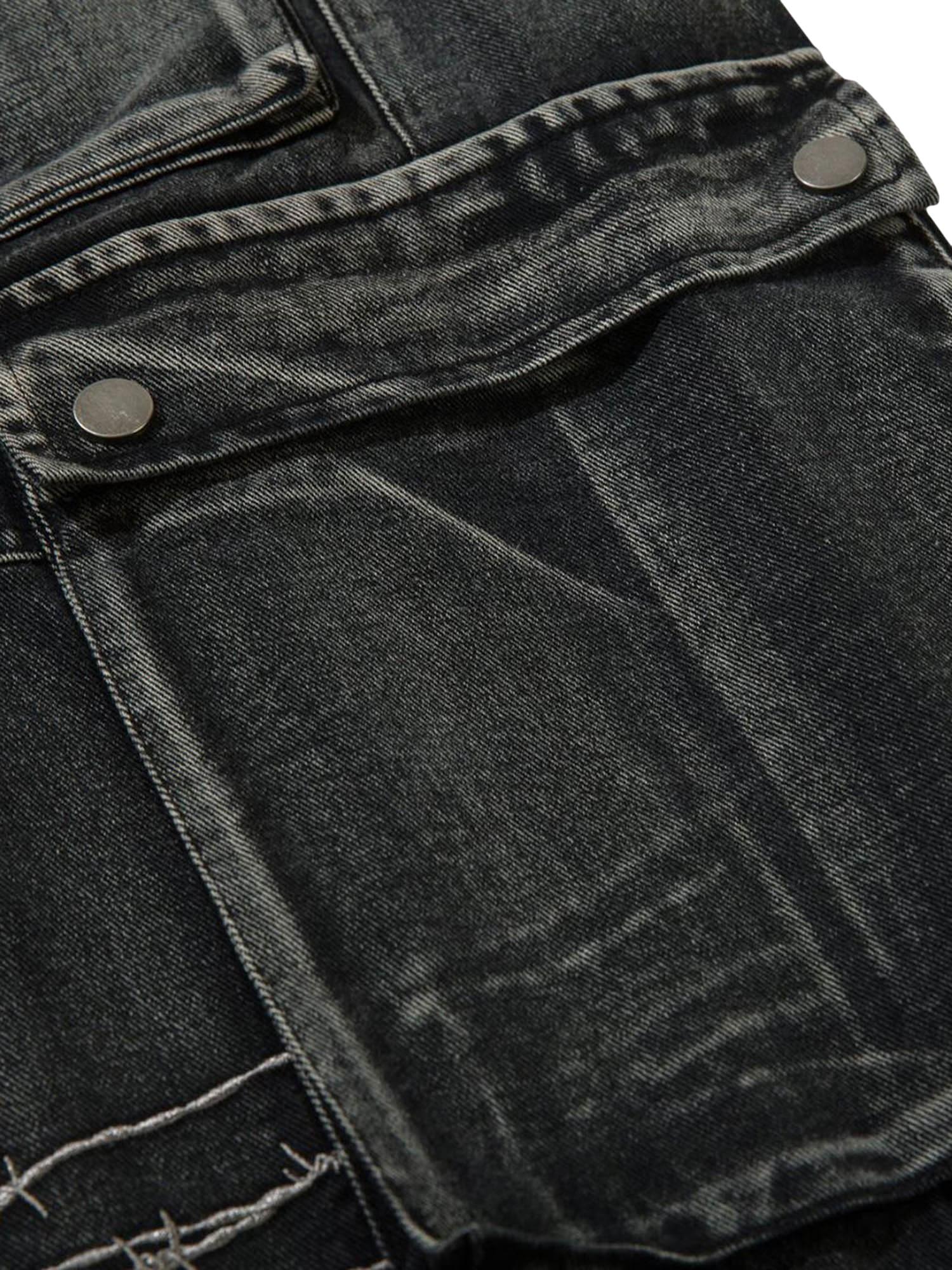 High Street Embroidery Hip-Hop Jeans - 2122