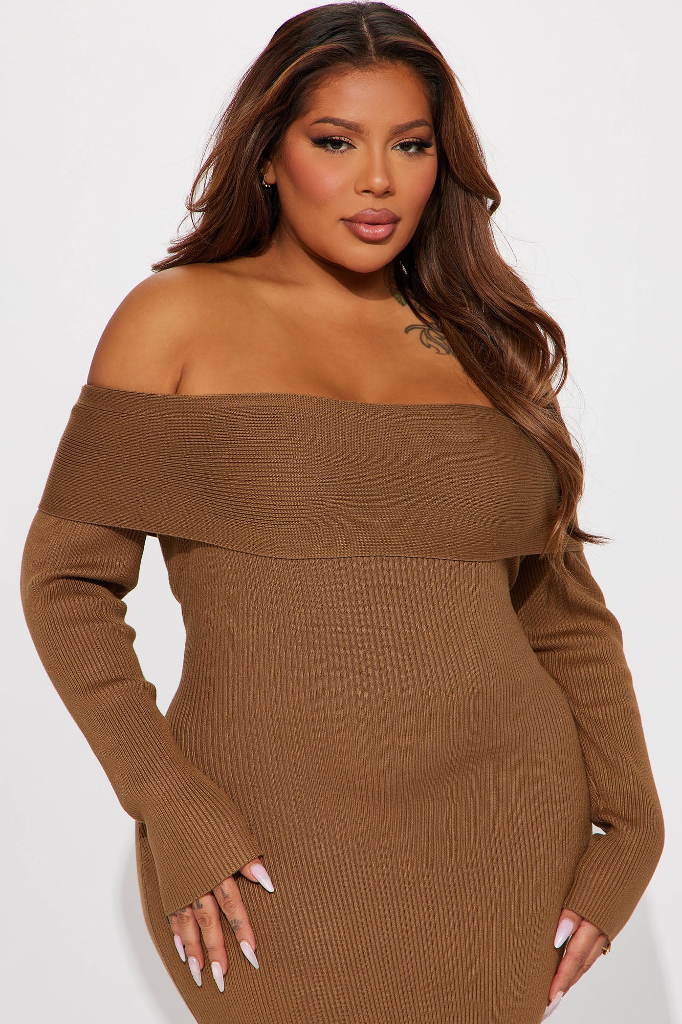 Tamara Sweater Maxi Dress - Camel