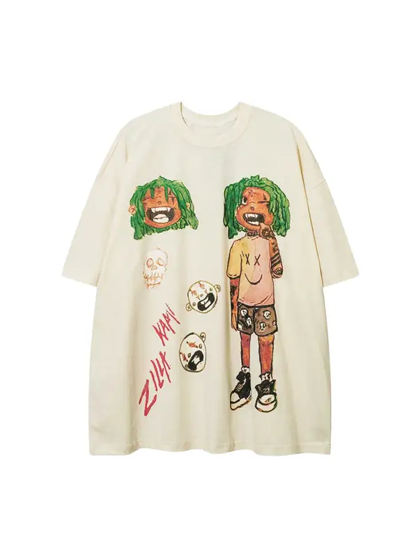 Anime Character Printed T-shirt - 1702