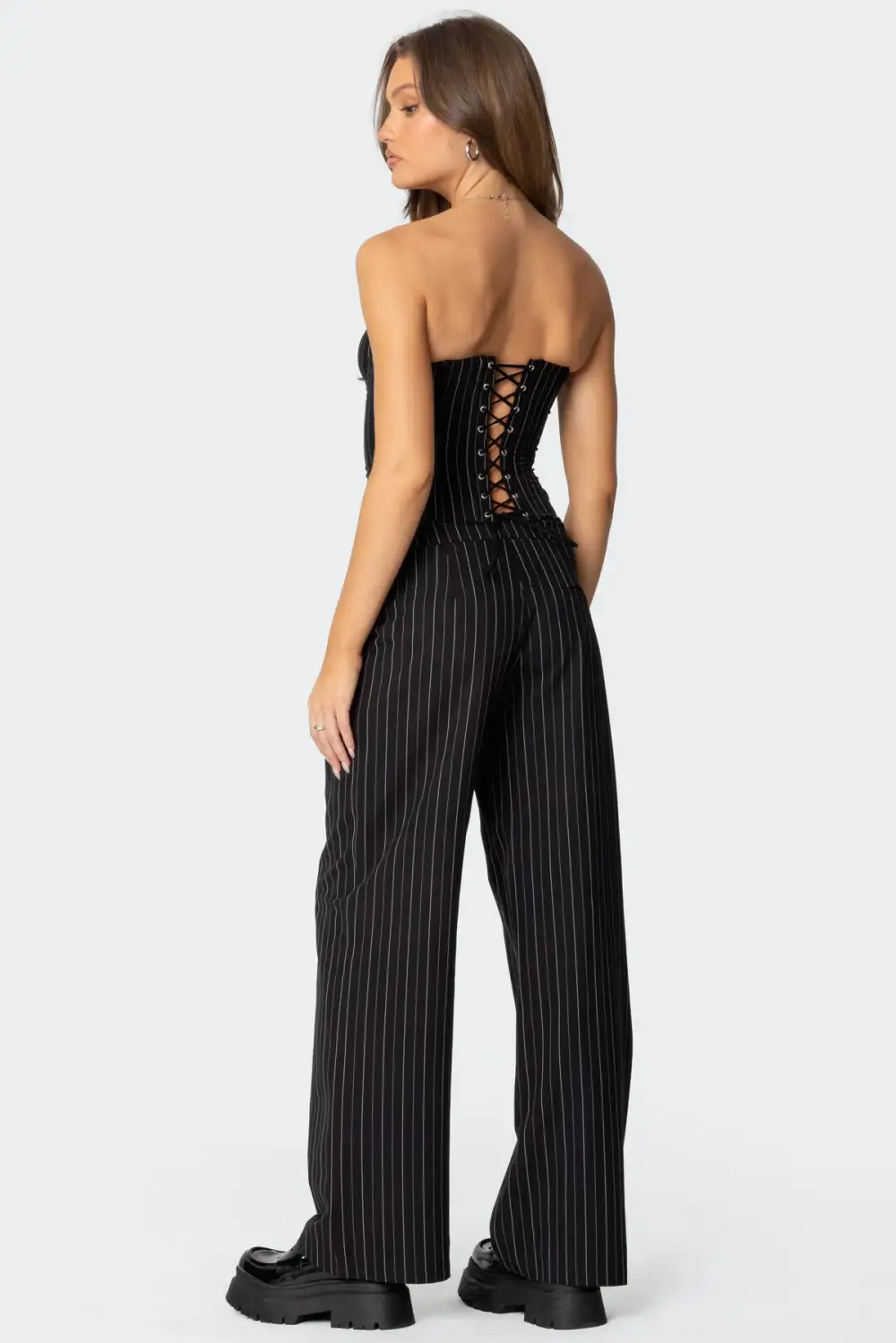 Aliza Strapless Pinstripe Corset