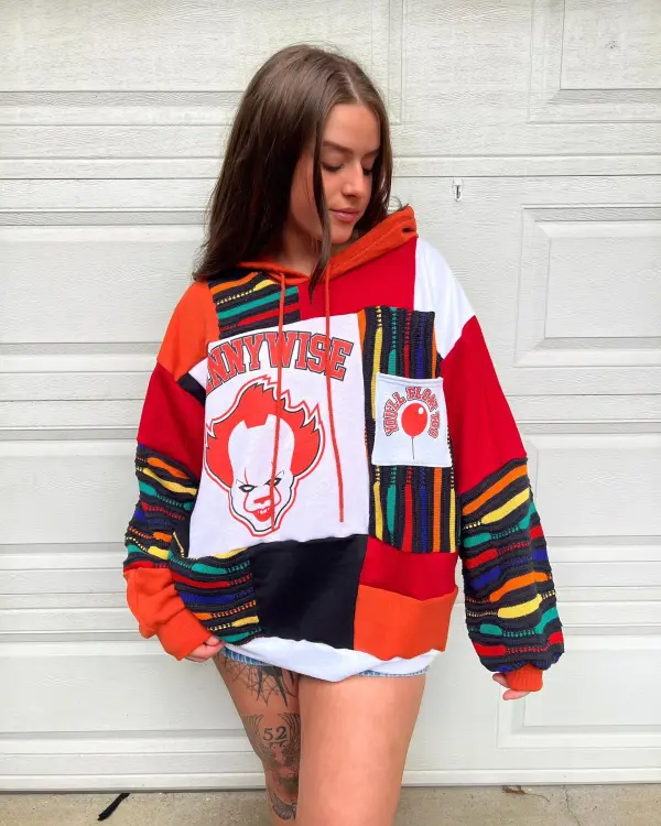 Red hoodie sweatshirts how perfect and cozy piece for your Halloween day