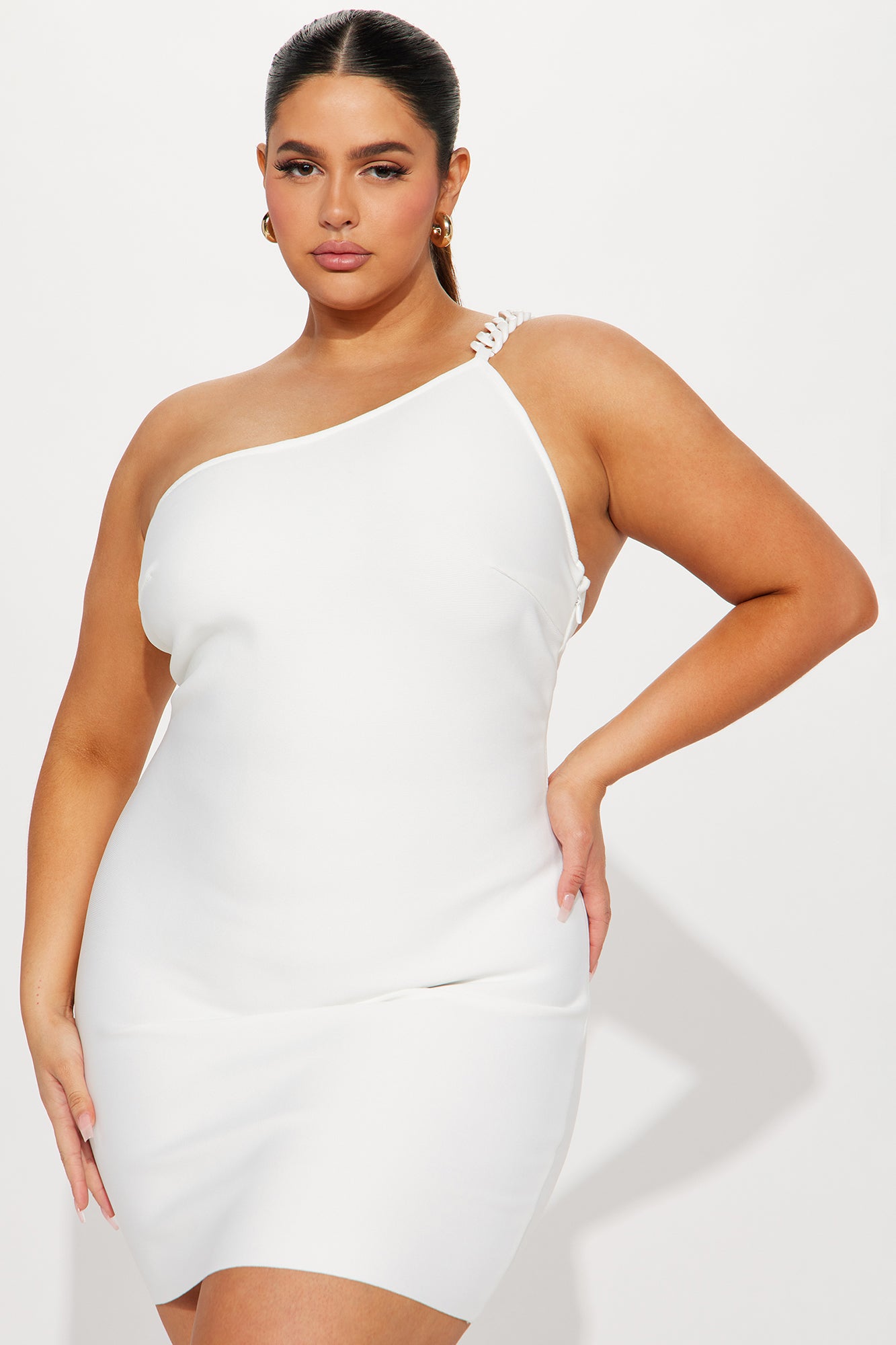 Hacks At Dawn Bandage Mini Dress - White