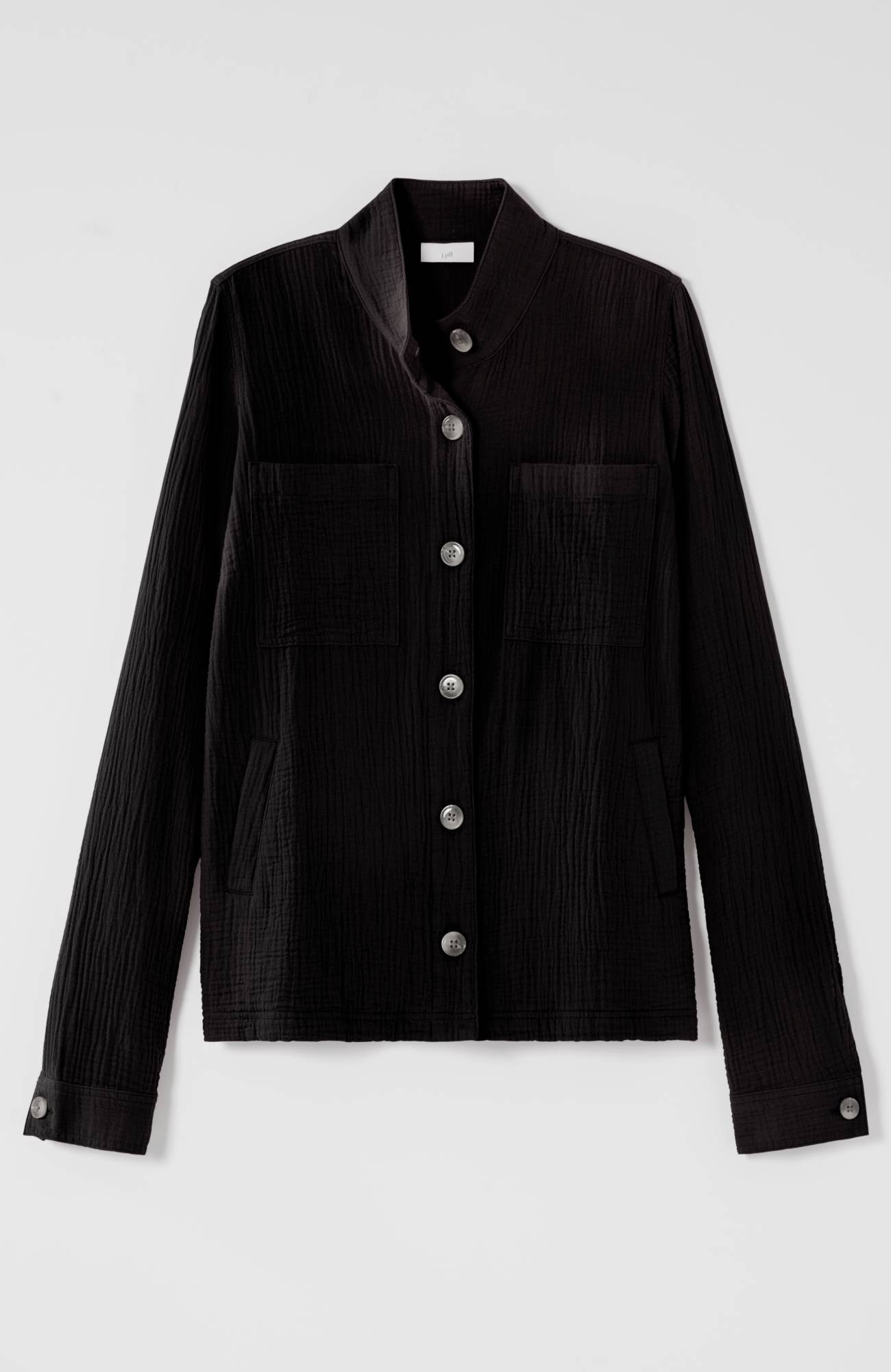 Cotton-Gauze Button-Front Jacket
