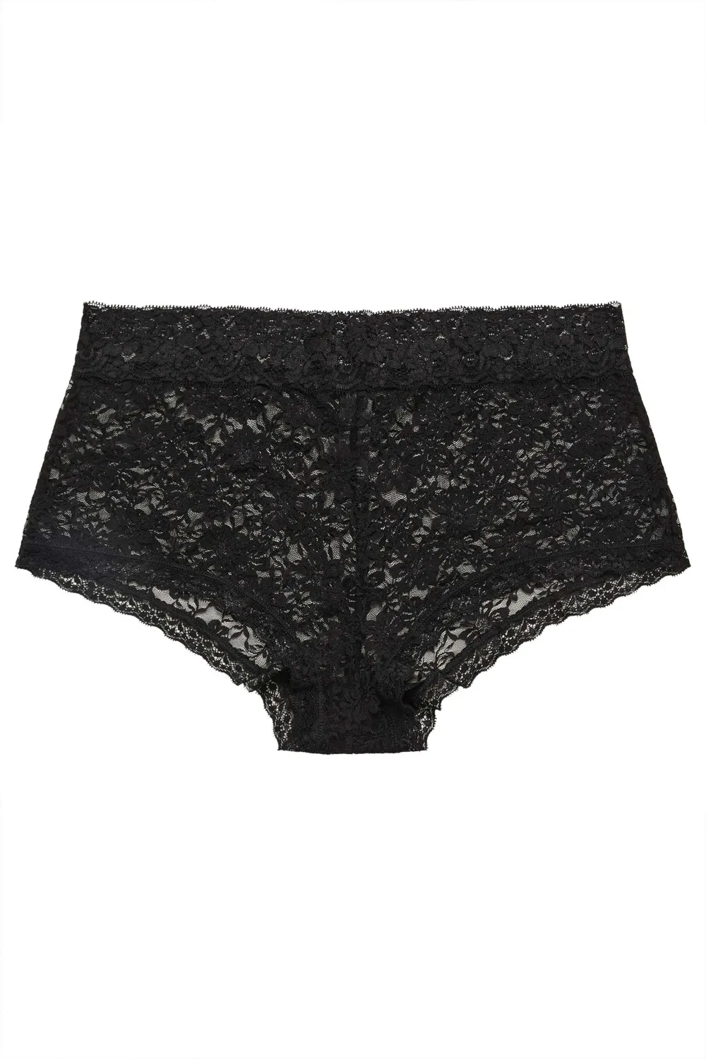 YOURS 5 PACK Curve Black Cotton High Waisted Full Briefs