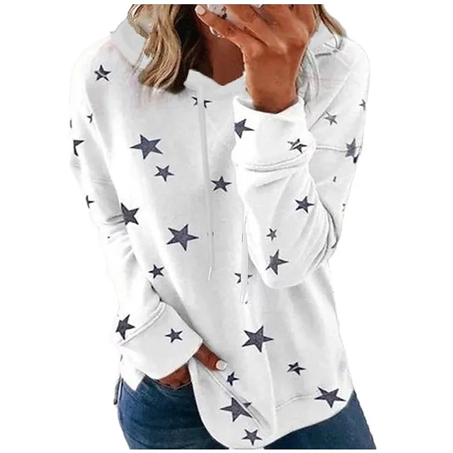 Women's Print Stars Daily Winter Spring &  Fall Fall & Winter