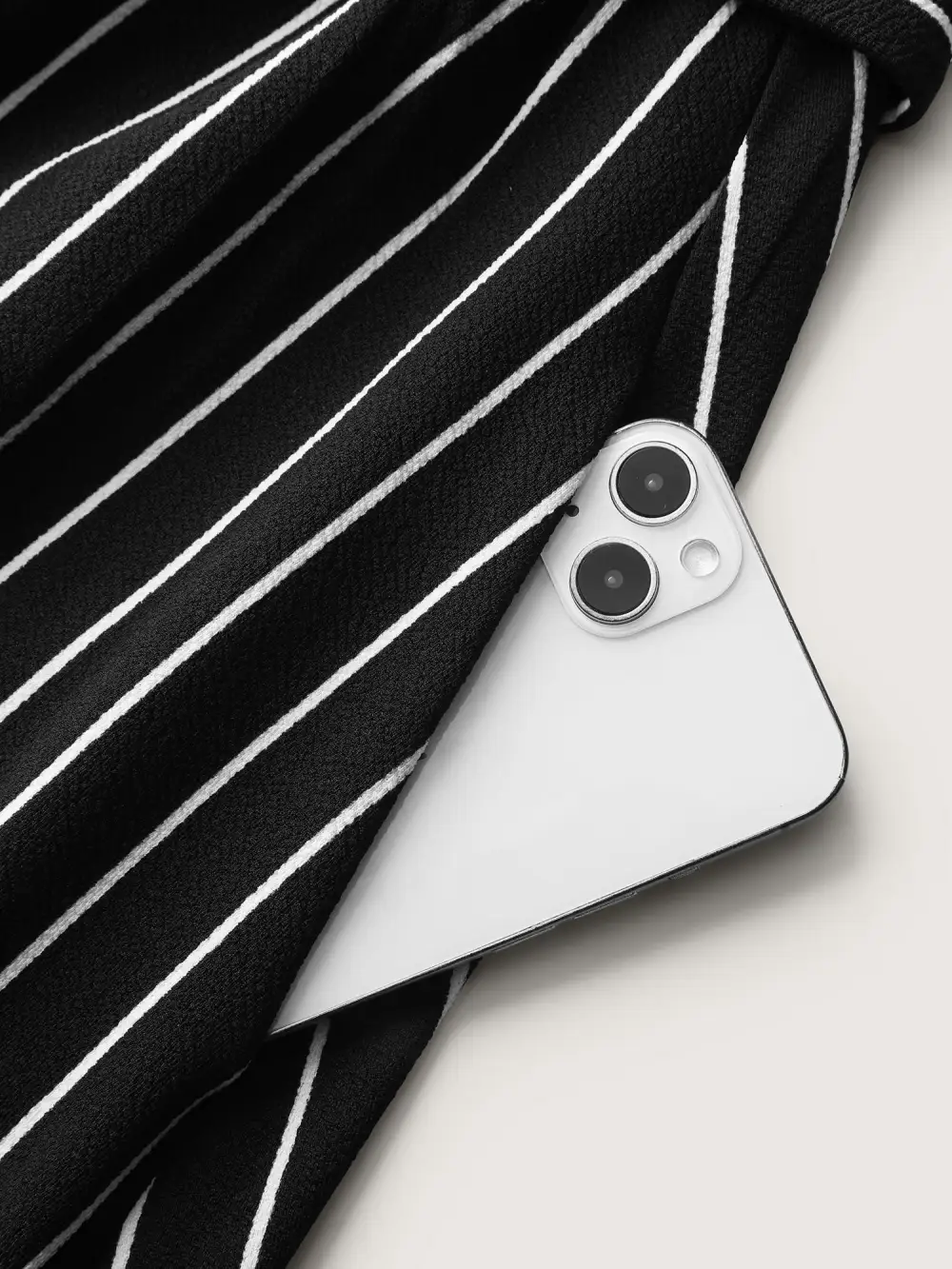 Stripes Color Contrast Belted Midi Dress