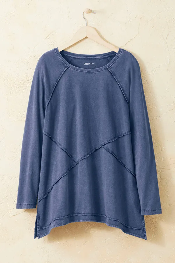 Vintage-Wash Seamed Tunic
